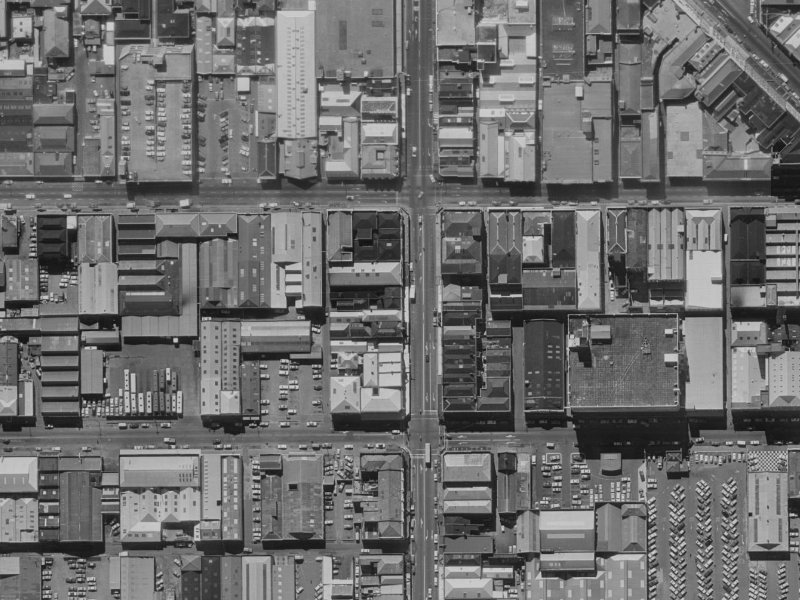 639 Colombo Street from the air, 1970-1974