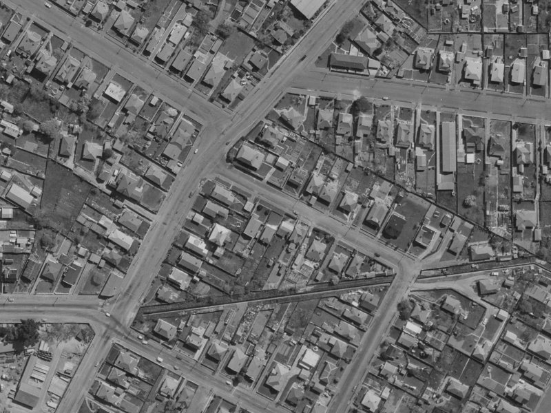 178 Bordesley Street from the air, 1970-1974