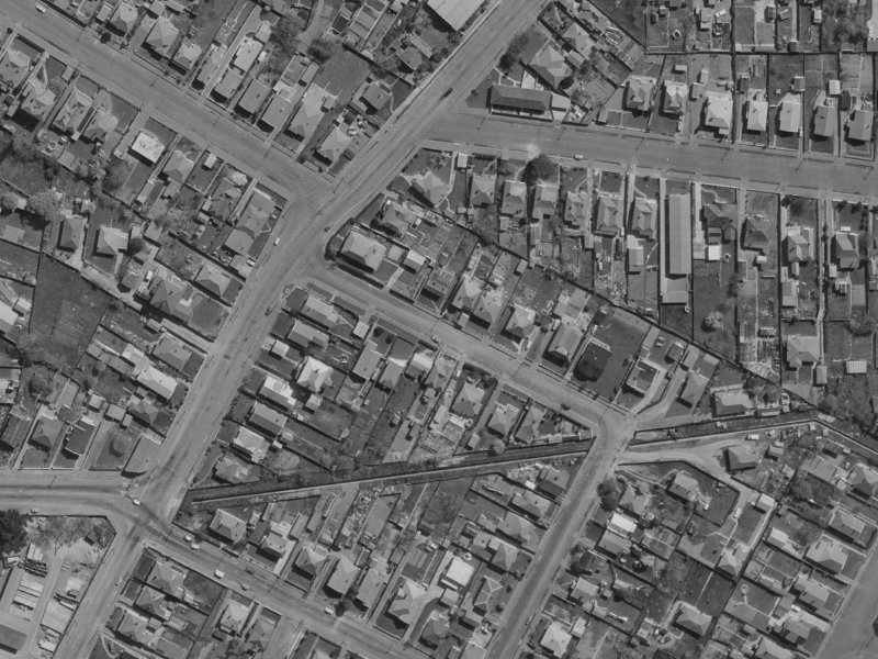 174 Bordesley Street from the air, 1970-1974