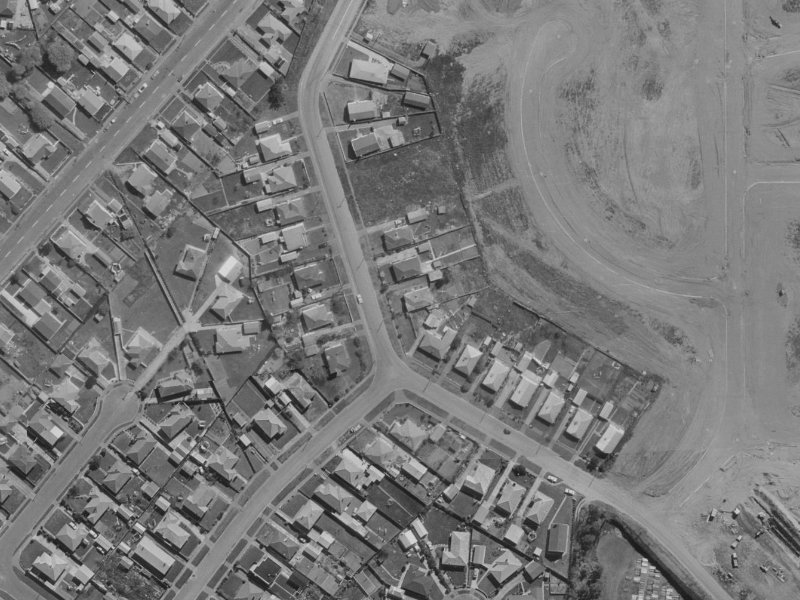54 McGregors Road from the air, 1970-1974