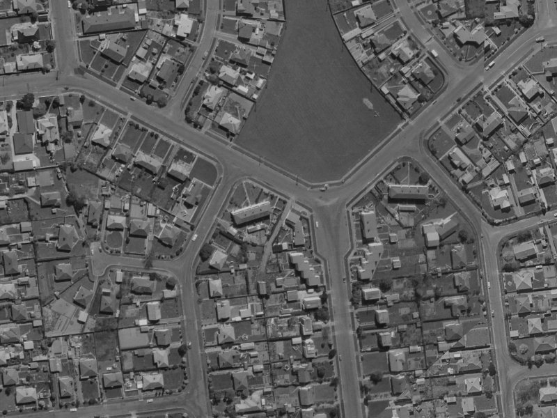 141 Peverel Street from the air, 1970-1974