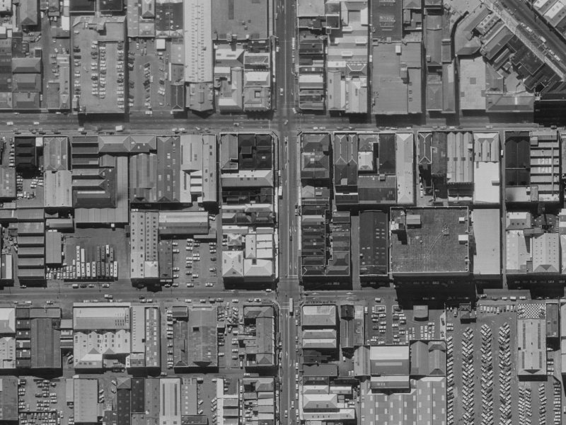 637 Colombo Street from the air, 1970-1974