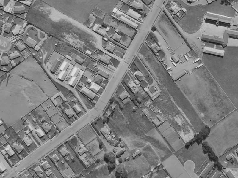 100-102 Middlepark Road from the air, 1970-1974