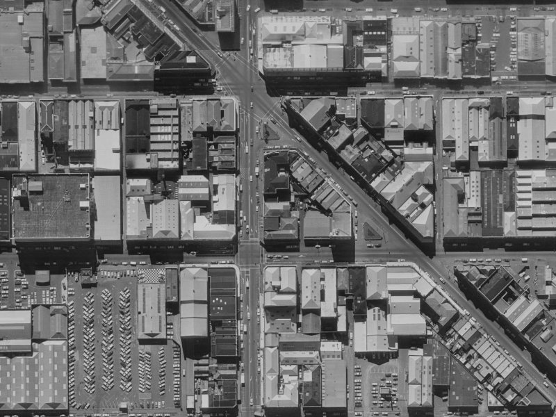 191-201 Tuam Street from the air, 1970-1974