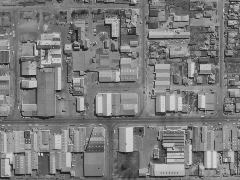16 Gatherer Street from the air, 1970-1974