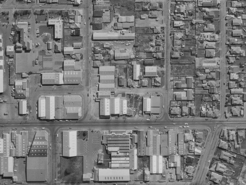 8–12 Dearsley Street from the air, 1970-1974