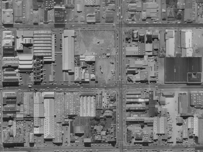 190 Lichfield Street from the air, 1970-1974