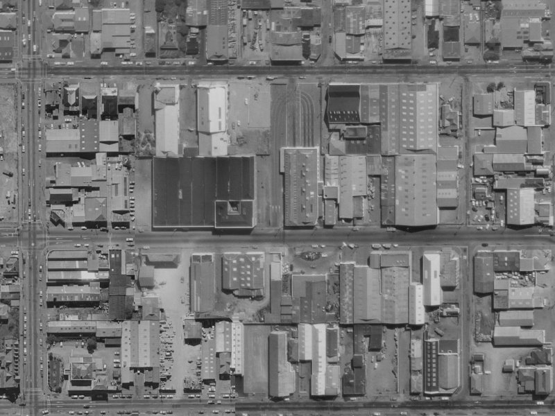 315 Tuam Street from the air, 1970-1974