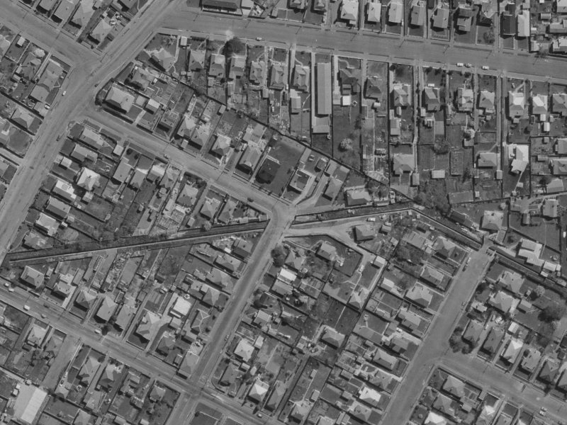 156 Bordesley Street from the air, 1970-1974