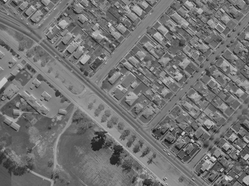 303 Linwood Avenue from the air, 1970-1974