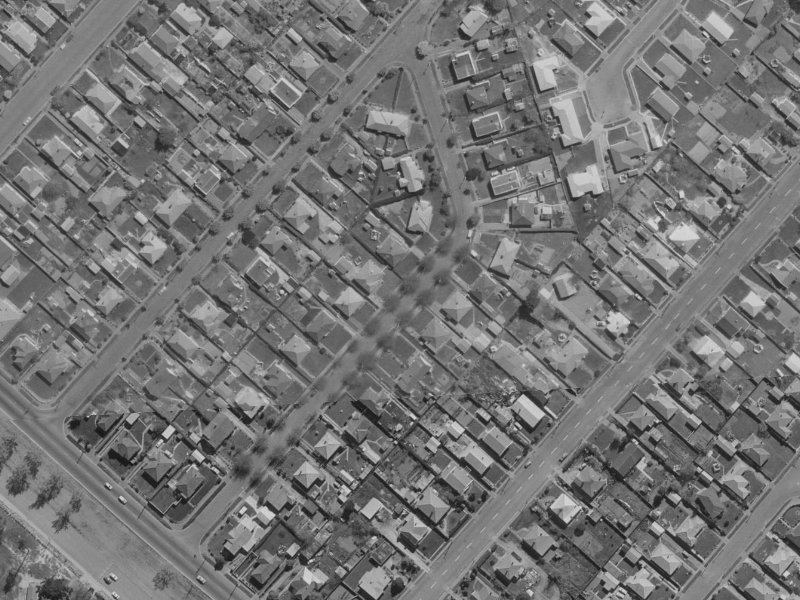 16 Thomas Street from the air, 1970-1974