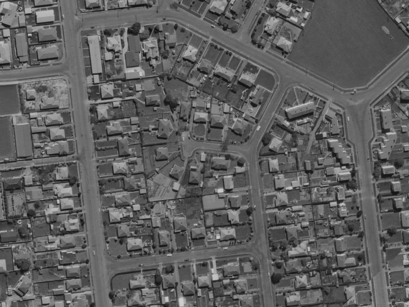 Kea Street from the air, 1970-1974