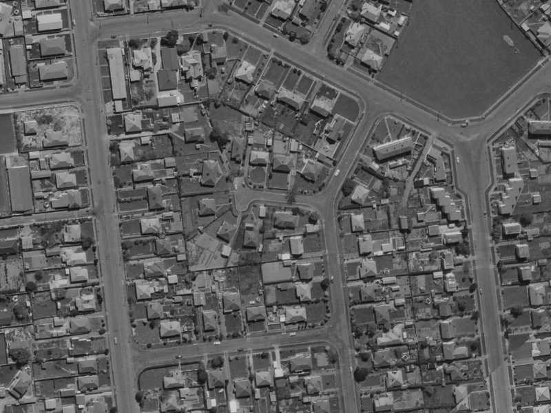 1 Kea Street from the air, 1970-1974