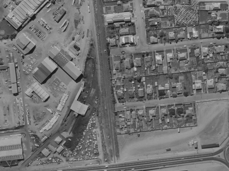 28A Mayfair Street from the air, 1970-1974