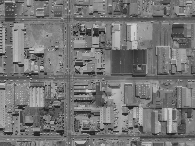 287 Tuam Street from the air, 1970-1974