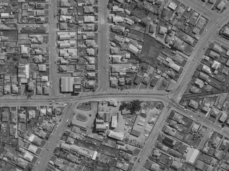 509 Tuam Street from the air, 1970-1974
