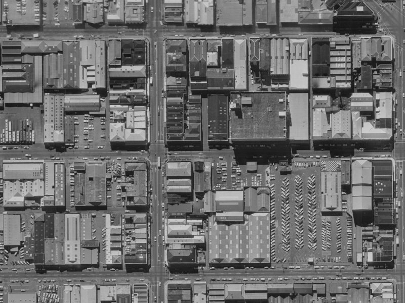 177–179 Tuam Street from the air, 1970-1974