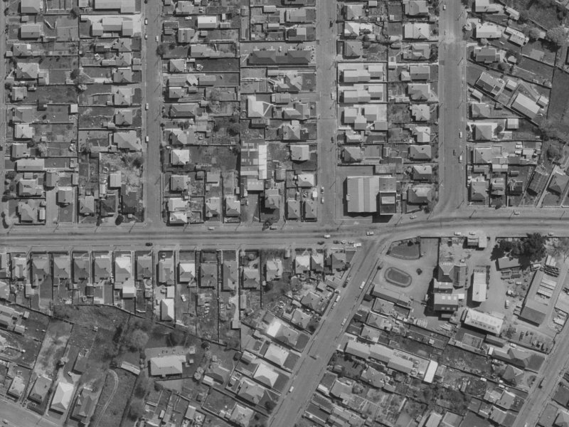 489 Tuam Street from the air, 1970-1974
