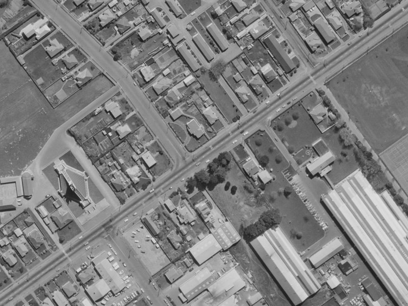 96B Main South Road from the air, 1970-1974
