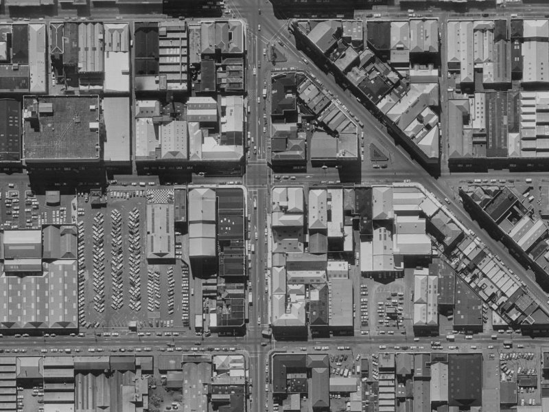 106 Manchester Street from the air, 1970-1974