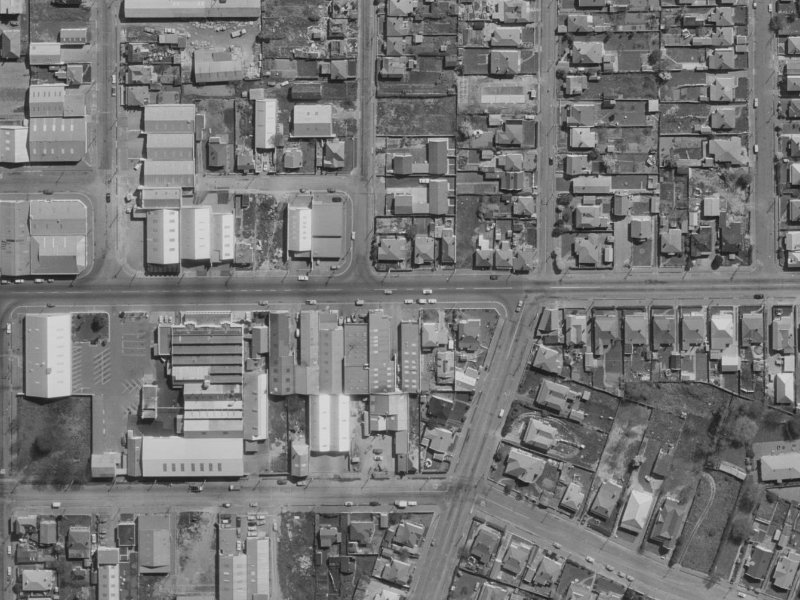Tuam Street from the air, 1970-1974