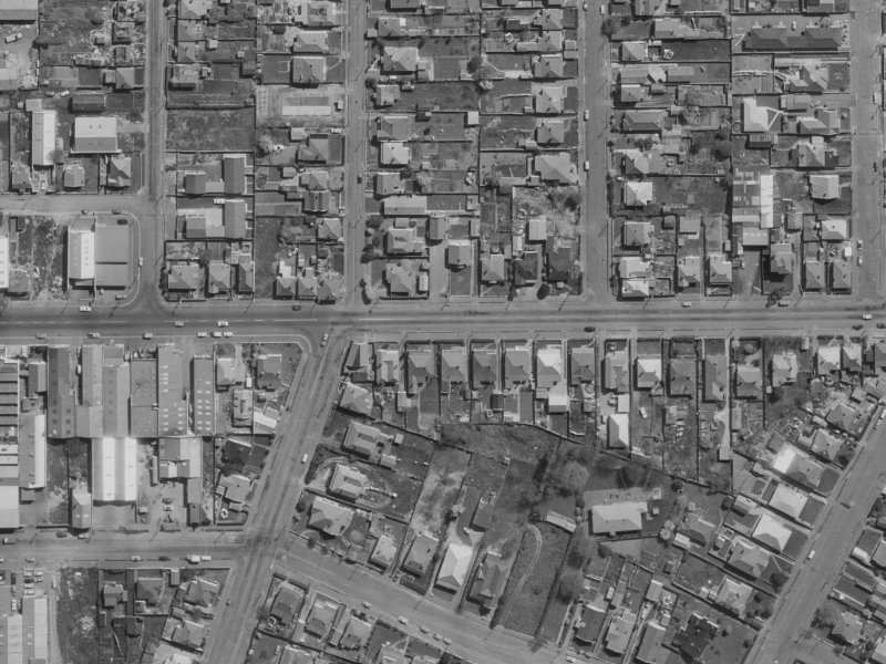 500 Tuam Street from the air, 1970-1974