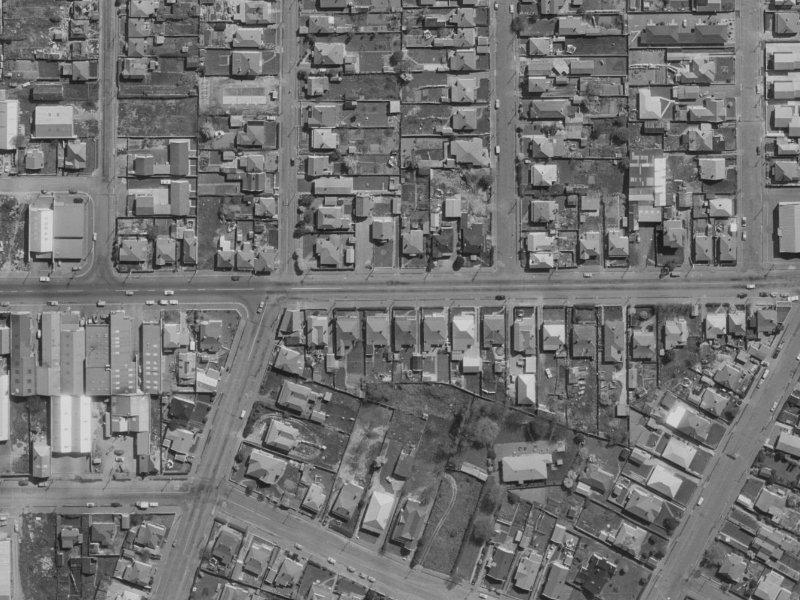 455-471 Tuam Street from the air, 1970-1974