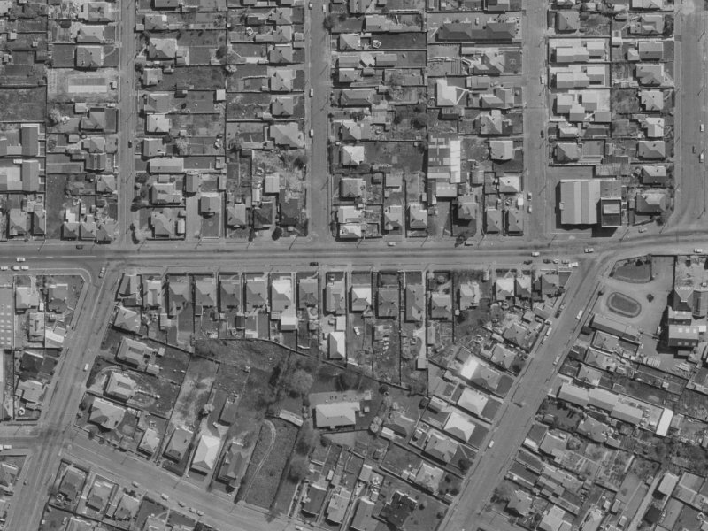 518 Tuam Street from the air, 1970-1974