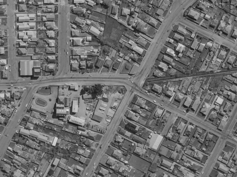517 Tuam Street from the air, 1970-1974