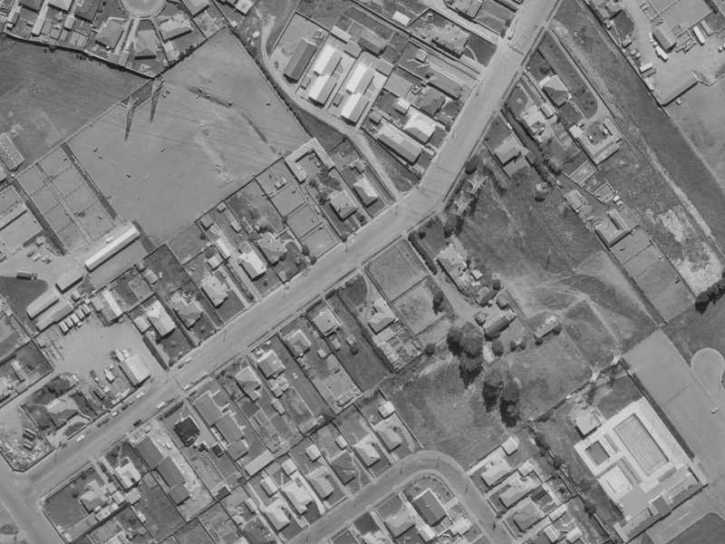 99 Middlepark Road from the air, 1970-1974
