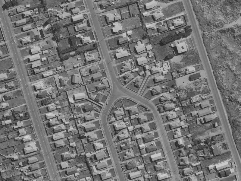 389 Pine Avenue from the air, 1970-1974