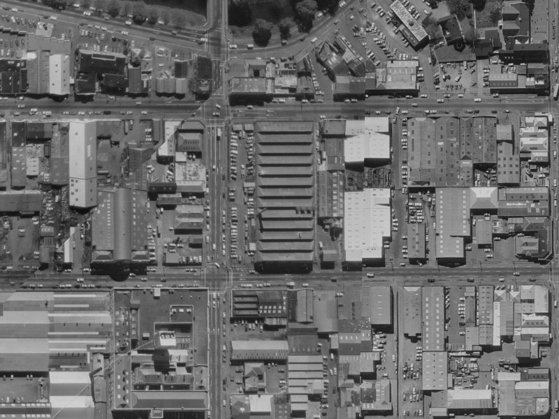 129 Saint Asaph Street from the air, 1970-1974