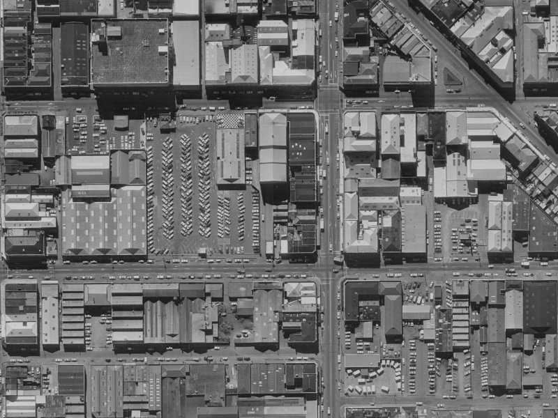 219 Saint Asaph Street from the air, 1970-1974