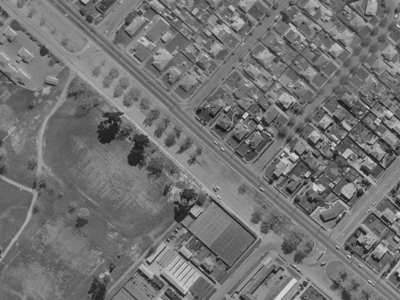 315A Linwood Avenue from the air, 1970-1974
