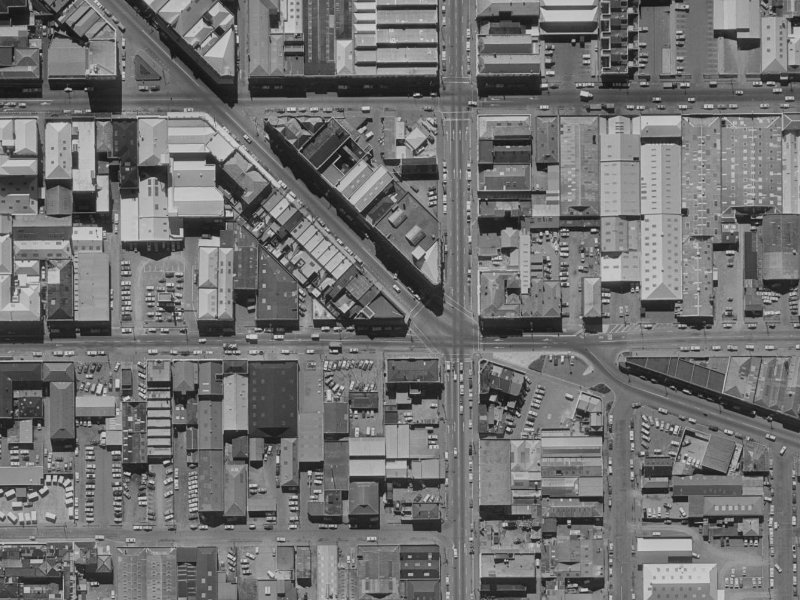 129 High Street from the air, 1970-1974