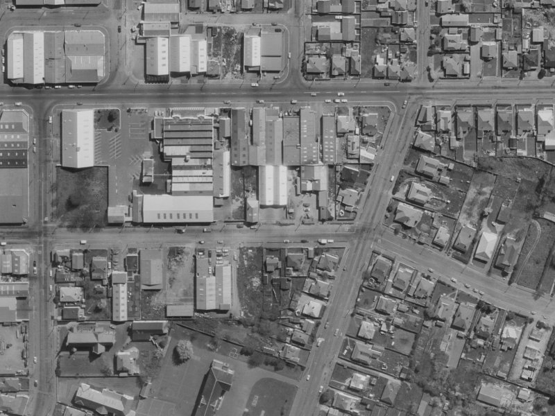 495 Saint Asaph Street from the air, 1970-1974