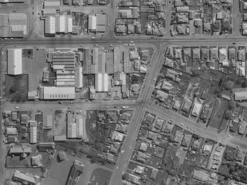 505 St Asaph Street from the air, 1970-1974