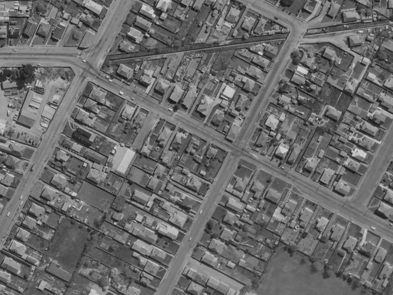 24A Harrow Street from the air, 1970-1974