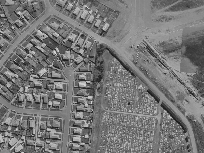 52 Damien Place from the air, 1970-1974