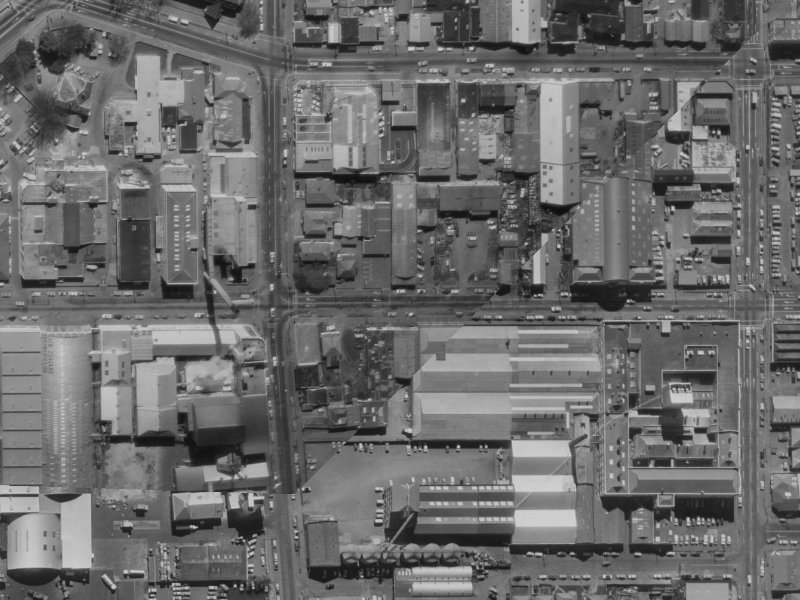 63 Saint Asaph Street from the air, 1970-1974