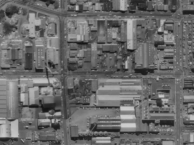 65 Saint Asaph Street from the air, 1970-1974
