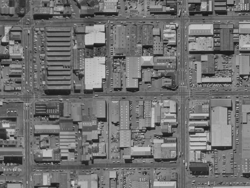 126 Saint Asaph Street from the air, 1970-1974