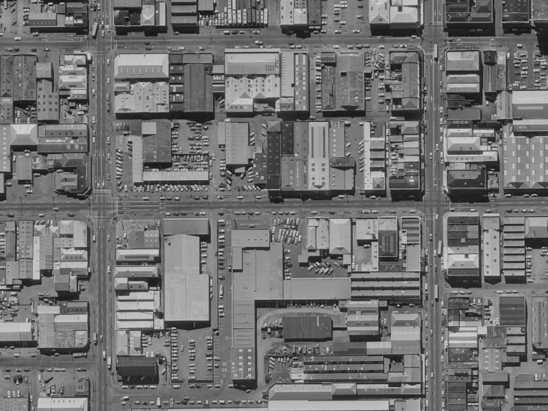 166 Saint Asaph Street from the air, 1970-1974