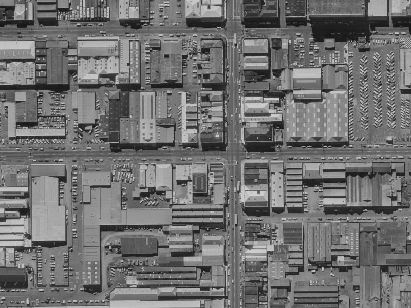 178 St Asaph Street from the air, 1970-1974