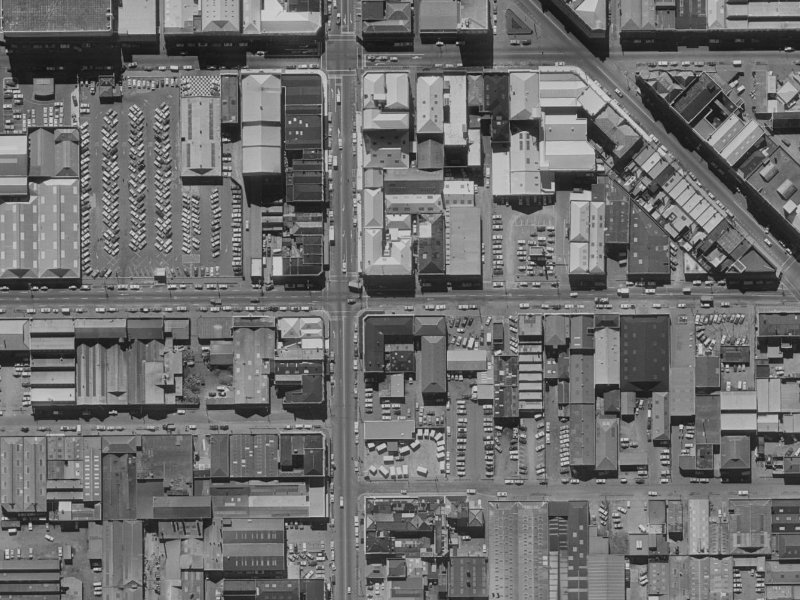 224–234 Saint Asaph Street from the air, 1970-1974