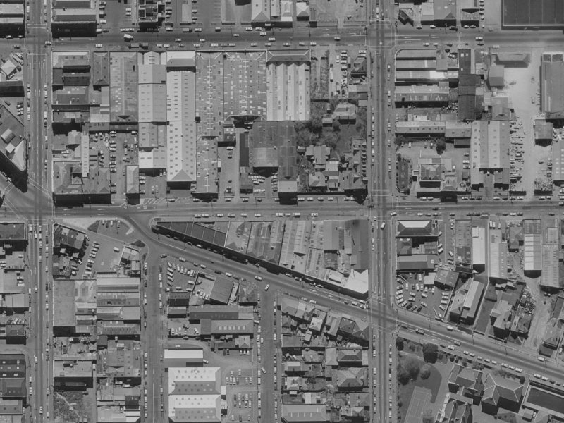314 Saint Asaph Street from the air, 1970-1974
