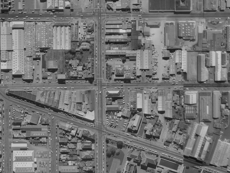 308 Saint Asaph Street from the air, 1970-1974
