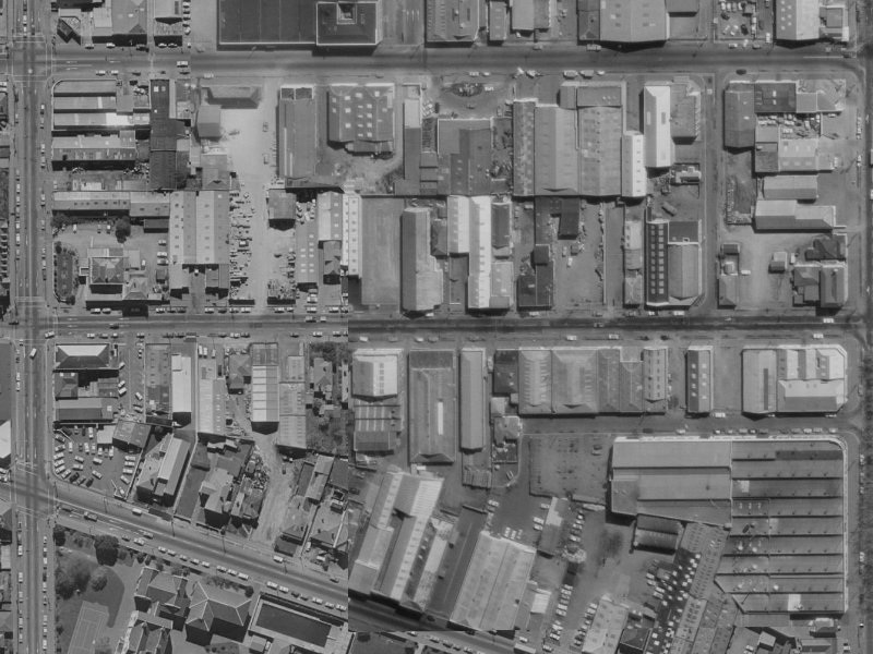 401 Saint Asaph Street from the air, 1970-1974