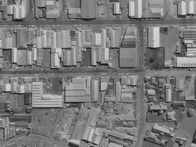 392-400 Saint Asaph Street from the air, 1970-1974