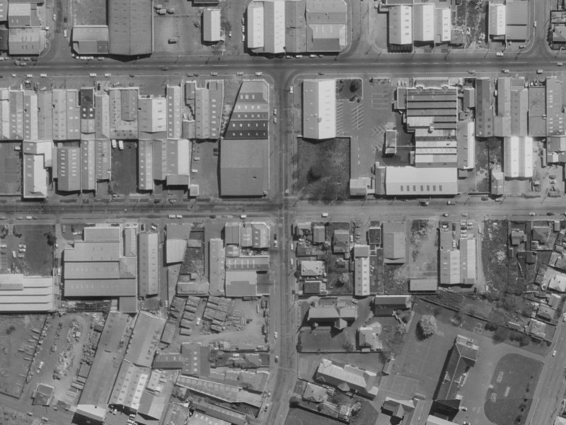 442 Saint Asaph Street from the air, 1970-1974